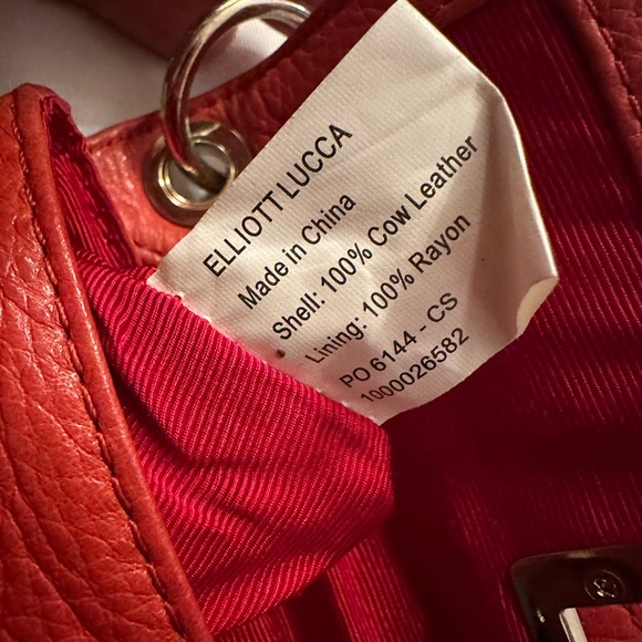 Elliott Lucca Red Woven Leather Wristlet - Picture 4 of 4